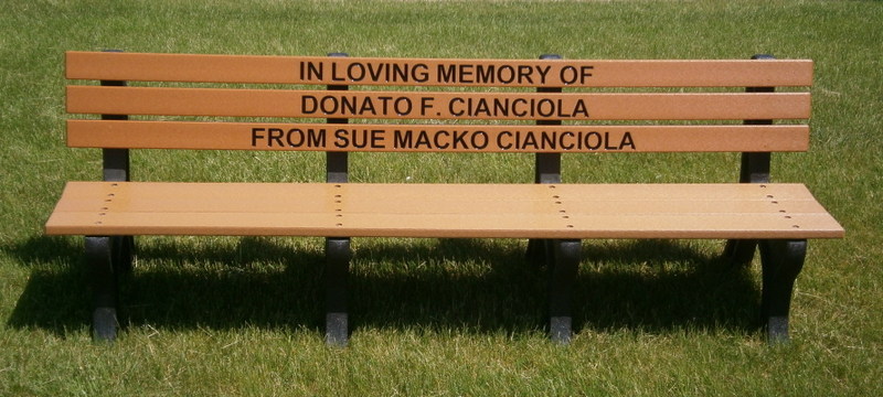 memorial park bench